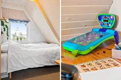a small room with a bed and a play table at 169-Thisted-Fiskervej-69 in Thisted