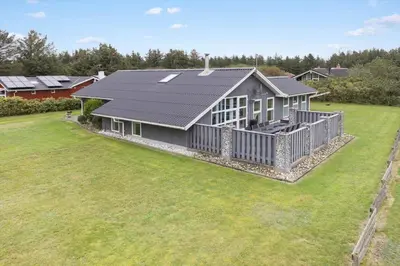 an aerial view of a house with a solar roof at 826-Thisted-Nordsovej-198 in Thisted