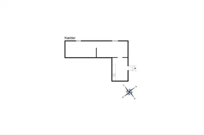 a floor plan of a room with a ceiling at 600-Vestervig-Krik-Strandvej-100 in Vestervig