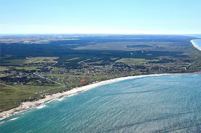 an aerial view of a beach and the ocean at 917-Thisted-Kobbelsti-46 in Torsted