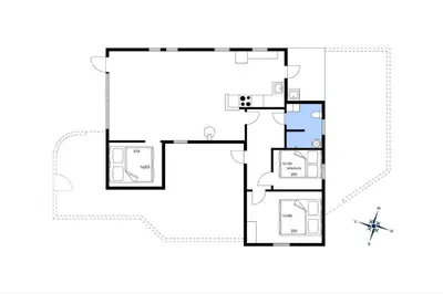 a floor plan of a house at 1059-Klitmoller-Mollebakken-56 in Klitmøller