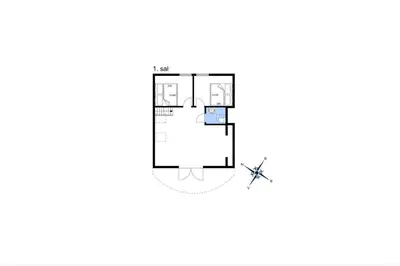 a floor plan of a house with a star at 133-Thisted-Jorgen-Hedes-Vej-10 in Thisted