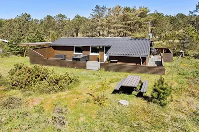 an overhead view of a house in a field at 815-Thisted-Blamunkevej-45 in Thisted