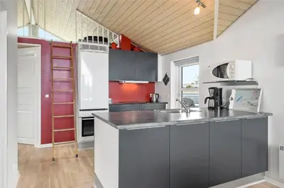 a kitchen with a sink and a counter top at 409-Thisted-Flyndervej-8 in Thisted