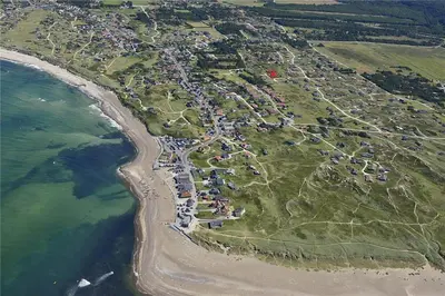 an aerial view of a park next to the beach at 969-Thisted-Klitstien-50 in Torsted