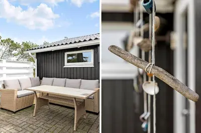 a view of a patio with a table and a house at 1308-Thisted-Tunvej-12 in Thisted