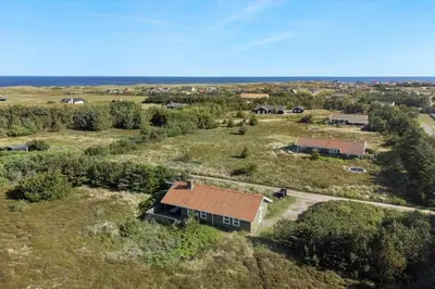 an aerial view of a house in a field at 1052-Thisted-Bavnbak-50 in Torsted