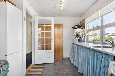 a kitchen with a sink and a counter top at 659-Thisted-Orredvej-7 in Thisted