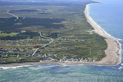 an aerial view of a beach and the ocean at 938-Thisted-Niels-Vognmands-Vej-8 in Torsted