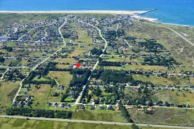 an aerial view of an island with houses and the ocean at 144-Thisted-Nordsovej-204-D in Thisted