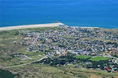 an aerial view of a town next to the ocean at 713-Thisted-Tranebaervej-10 in Thisted