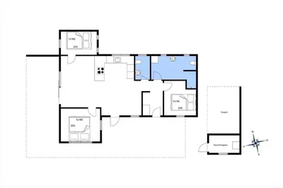 a floor plan of a house at 1068-Thisted-Klovborgsti-5-A in Torsted