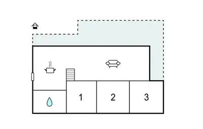 a floor plan of a house at Amazing Home In Aars With Wifi in Års
