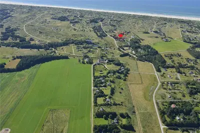an aerial view of a field with a red balloon at LK1423-Lokken-Rikkesvej-4 in Løkken