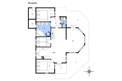 a floor plan of a house at LK322-Lokken-Ornegaardsvej-27 in Løkken
