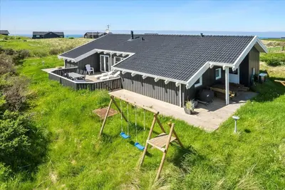 an overhead view of a house on the beach at LK431-Lokken-Kettrup-Bjerge-Vej-62 in Løkken