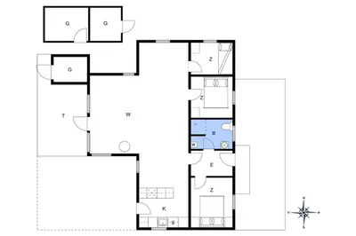 a floor plan of a house at LK1221-Lokken-Louisevej-5 in Løkken