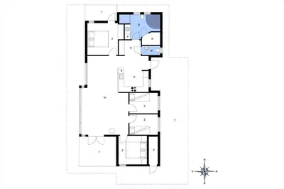 a house with a viewfloor plan at LK611-Lokken-Rosavej-9 in Løkken