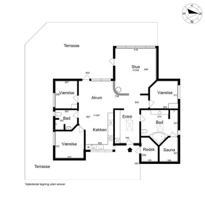 a floor plan of a house at BL1611-Saltum-Trehoje-3 in Saltum