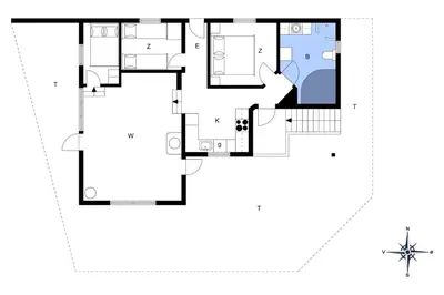 a floor plan of a house at BL547-Blokhus-Skraavejen-8 in Blokhus