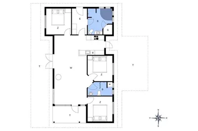 a floor plan of a house at BL1764-Pandrup-Lunekrogen-7 in Pandrup