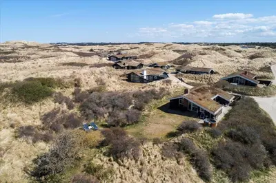 an aerial view of a house in a field at BL771-Saltum-Egernvej-36 in Saltum