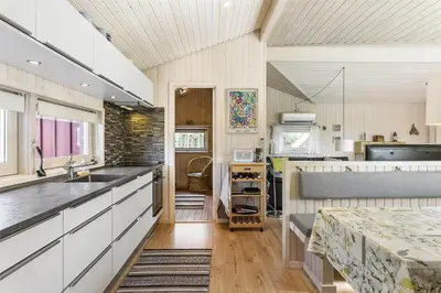 a kitchen with a sink and a counter top at BL1092-Saltum-Doggerbanke-2 in Saltum