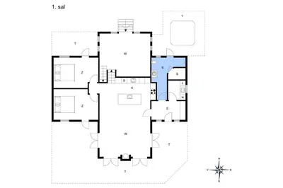 a floor plan of a house at BL672-Pandrup-Strandfogdensvej-56 in Pandrup