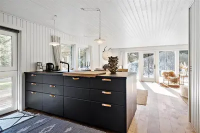 a kitchen with a sink and a counter top at BL1716-Saltum-Viborgvej-2 in Saltum