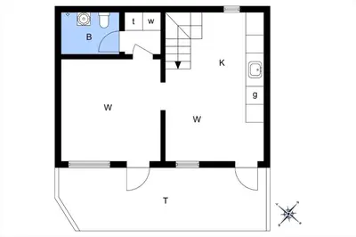 a floor plan of a house at BL1582-Blokhus-Strandvejen-14-Lejl-11 in Blokhus