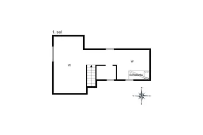 a floor plan of a house with a asterisk at BL1674-Pandrup-Kystvejen-19 in Pandrup