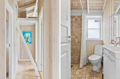 a bathroom with a toilet and a sink at BL959-Saltum-Nordvestvej-6 in Saltum