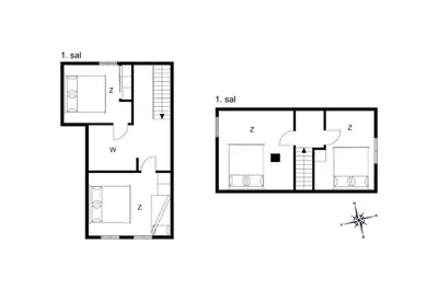 a floor plan of a house at BL327-Blokhus-Sonder-I-By-23 in Blokhus