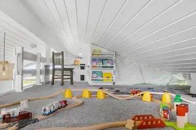 a room with a toy train track in a room at BL1428-Saltum-Karen-Mariesvej-31-D in Saltum