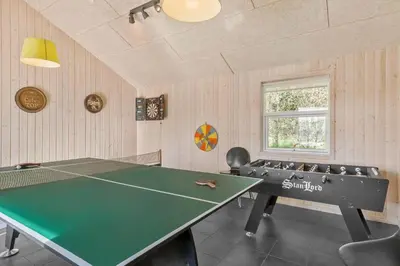 a ping pong room with a ping pong table at BL497-Saltum-Tolhoj-4 in Saltum