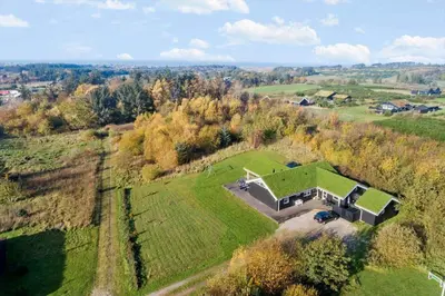 an overhead view of a large house in a field at BL497-Saltum-Tolhoj-4 in Saltum