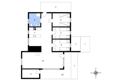 a floor plan of a house at BL1308-Saltum-Kordalsvej-124 in Saltum