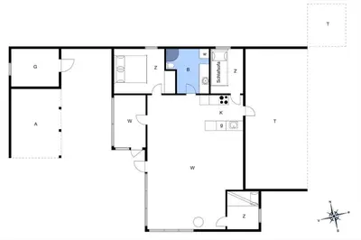 a floor plan of a house at BL1451-Blokhus-Quintusvej-5 in Blokhus