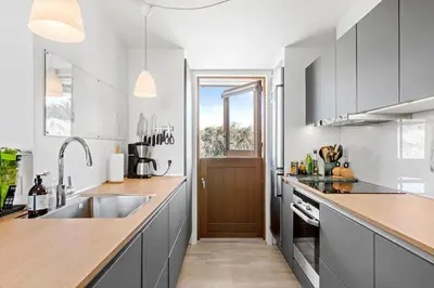 a kitchen with a sink and a counter top at BL980-Saltum-Faarup-Klitvej-46 in Saltum