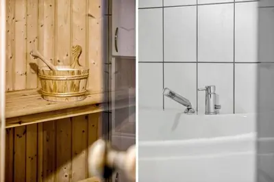 a bathroom with a sink and a faucet at BL308-Saltum-Laustvej-24 in Saltum