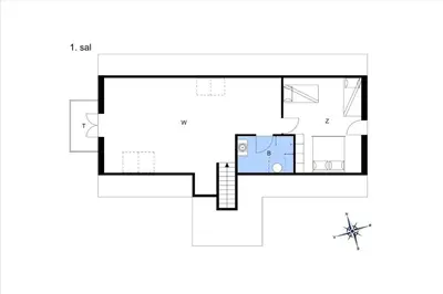 a room with a viewfloor plan at BL1506-Saltum-Kronhjortvej-15 in Saltum