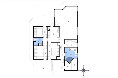 a floor plan of a house at BL1772-Saltum-Faarup-Klitvej-22 in Saltum