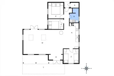 a floor plan of a house at BL1345-Blokhus-Berberisvej-59 in Blokhus