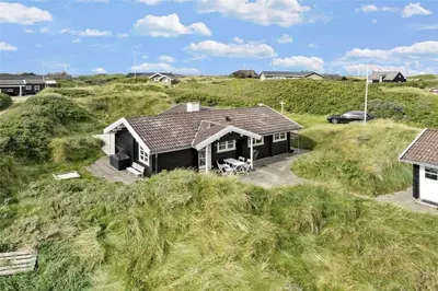 an aerial view of a house in the middle of a field at BL1665-Saltum-Borgvej-57 in Saltum