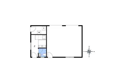 a floor plan of a house with a window at BL1665-Saltum-Borgvej-57 in Saltum