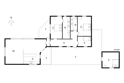a house with a viewfourth floor plan at BL358-Pandrup-Kaskelotten-5 in Pandrup