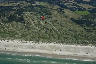 an aerial view of a beach and the ocean at BL867-Saltum-Karen-Mariesvej-48 in Saltum