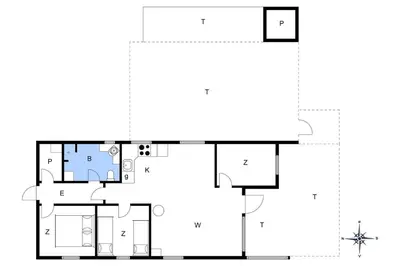 a floor plan of a house at BL380-Pandrup-Rodhus-Skolevej-1 in Pandrup