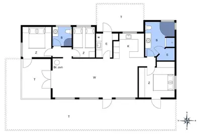 a floor plan of a house at BL653-Saltum-Nordvestvej-27 in Saltum