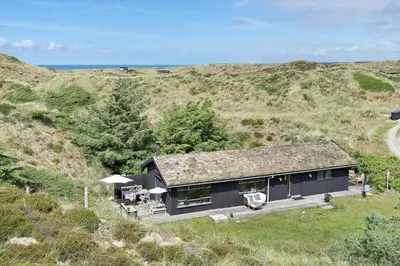 an overhead view of a black house on a hill at BL1439-Pandrup-Musvaagevej-5 in Pandrup